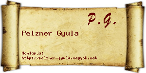 Pelzner Gyula névjegykártya